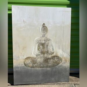 Buddha Canvas Wall Art in Neutral Tones